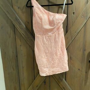 One-Shoulder Pink Dress